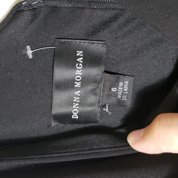 Donna Morgan wide leg pants jumpsuit, night out, event, black, women's size 6 - Picture 5 of 9